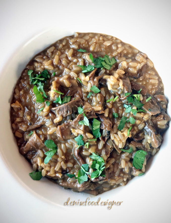 BROWN RISOTTO WITH DRIED PORCINI MUSHROOMS