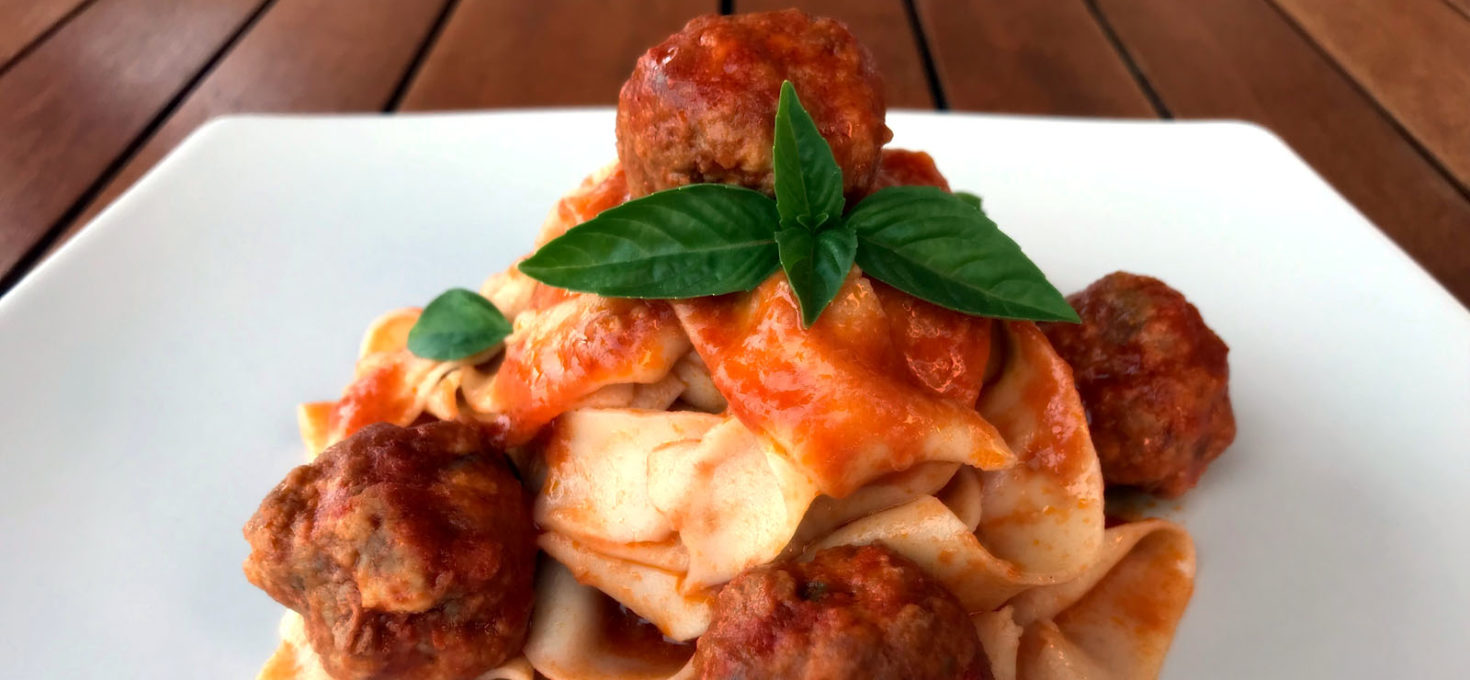 PAPPARDELLE WITH MEATBALLS SAUCE