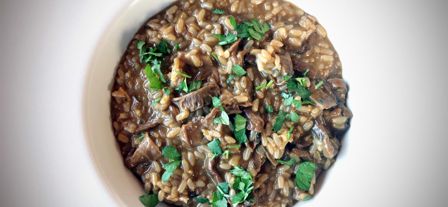 BROWN RISOTTO WITH DRIED PORCINI MUSHROOMS